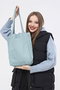 Zoozie Bags Bolso Tote de Gabardina Azul